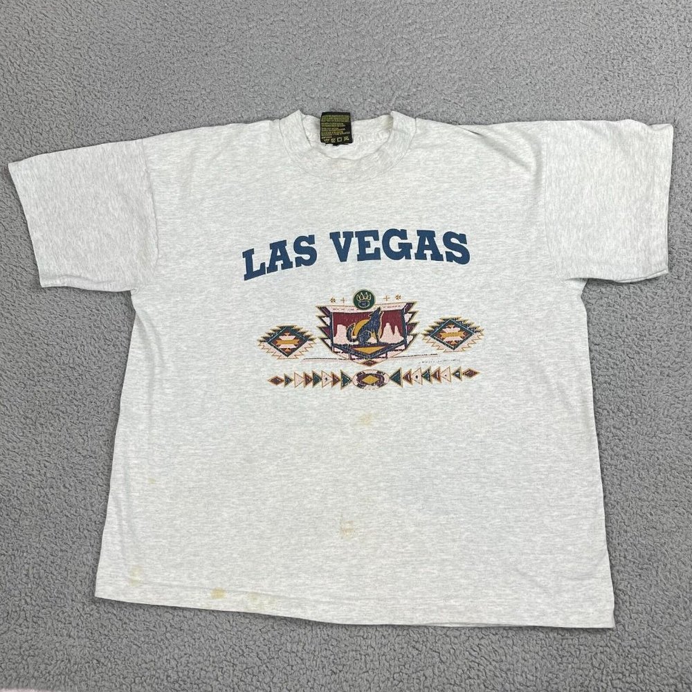 Vintage Las Vegas Nevada T‎ Shirt Men Adult Size Large Single Stitch Made Used